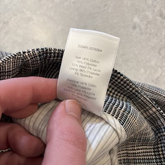 Veronica Beard Friedman Blue Multi Plaid Button Pocket Cropped Pant $395 Size 4 - Picture 5 of 13